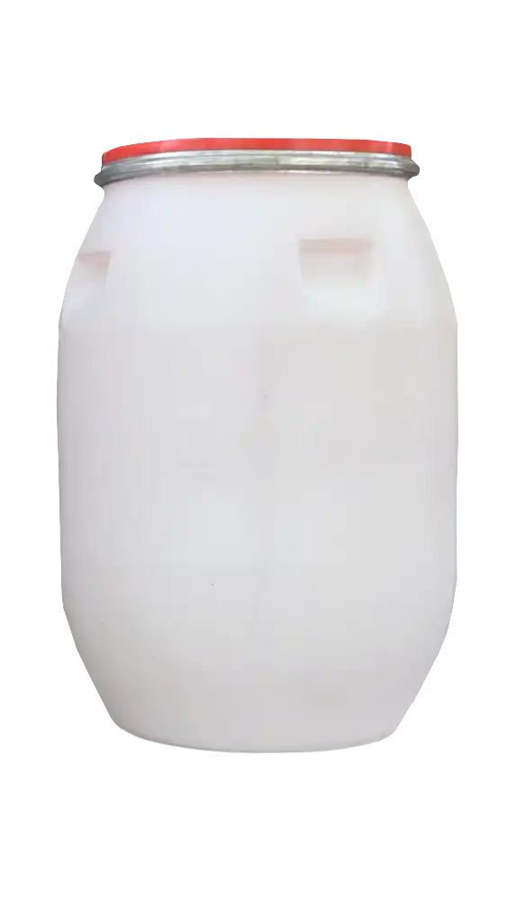 442332 بشکه پلاستیکی طوق دار 120 لیتری سفید (گرید غذایی) برند امین - Image 1