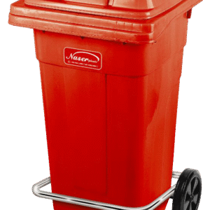 سطل زباله پدالی و چرخدار 25 لیتری ناصر پلاستیک کد 5105