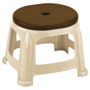 چهارپایه پلاستیکی کوتاه دو رنگ ناصر پلاستیک مدل ۹۱۹