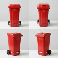 nasser plastic pedal wheelie bin 5125