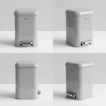 homara 15 liter square pedal bin