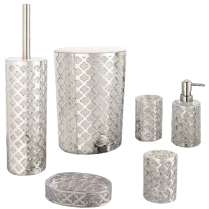 ست سرویس بهداشتی لیمون طرح گل چاپدار کد ۱۷۶۲