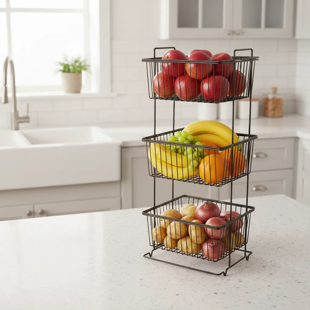 ۲۲۳۴۴۳۲ جاپیازی سه طبقه مربع 363 رنگ الکترواستاتیک مشکی روامبد - Image 1