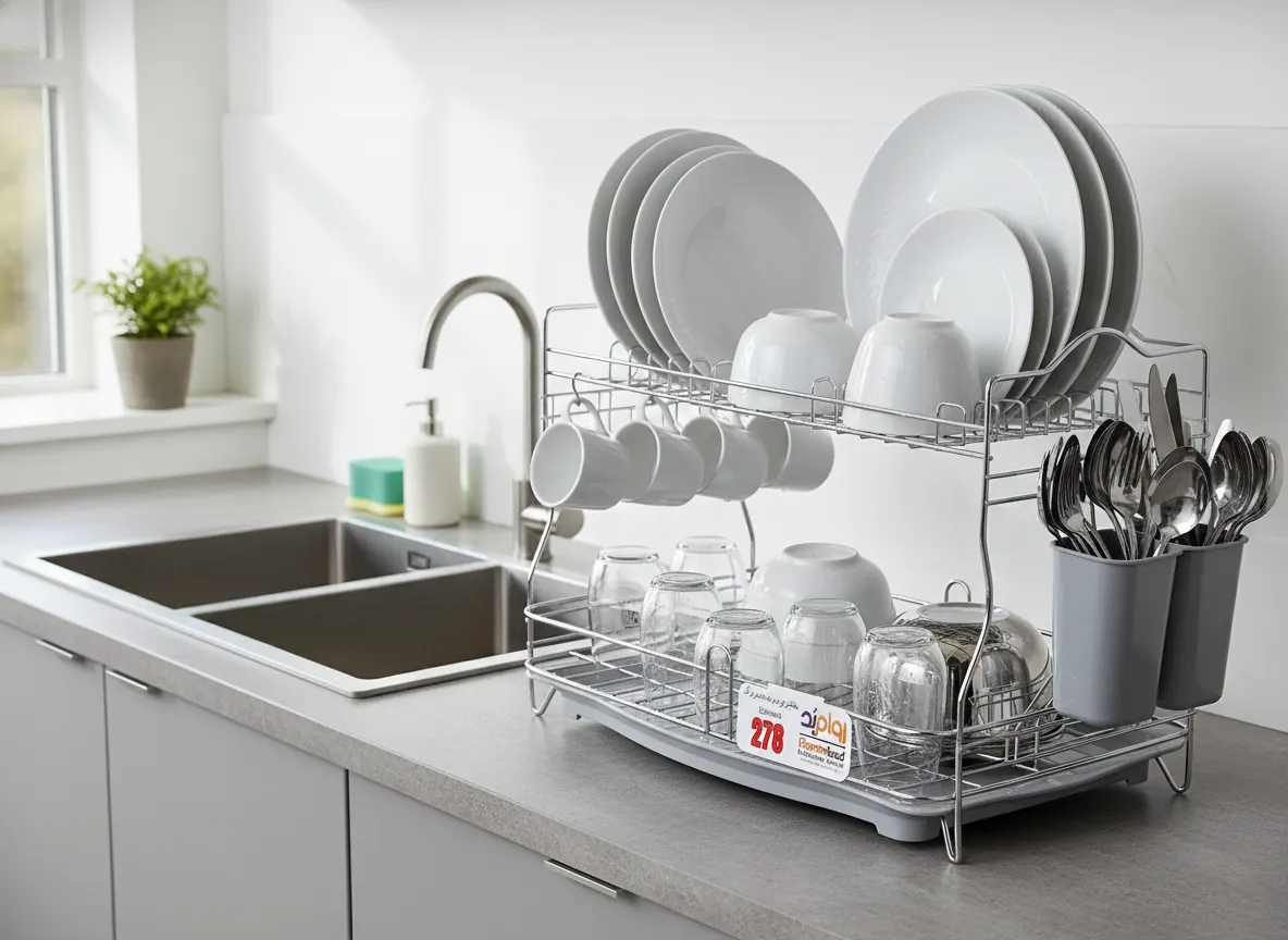 ۳۱۳۲۱۳۳۱ جاظرفی دوطبقه بزرگ 278 آبکاری کروم روامبد - Image 1