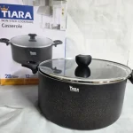 tiara granite pot 28cm glass lid tr 28stg