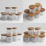 aryasam 400ml wood lid jar